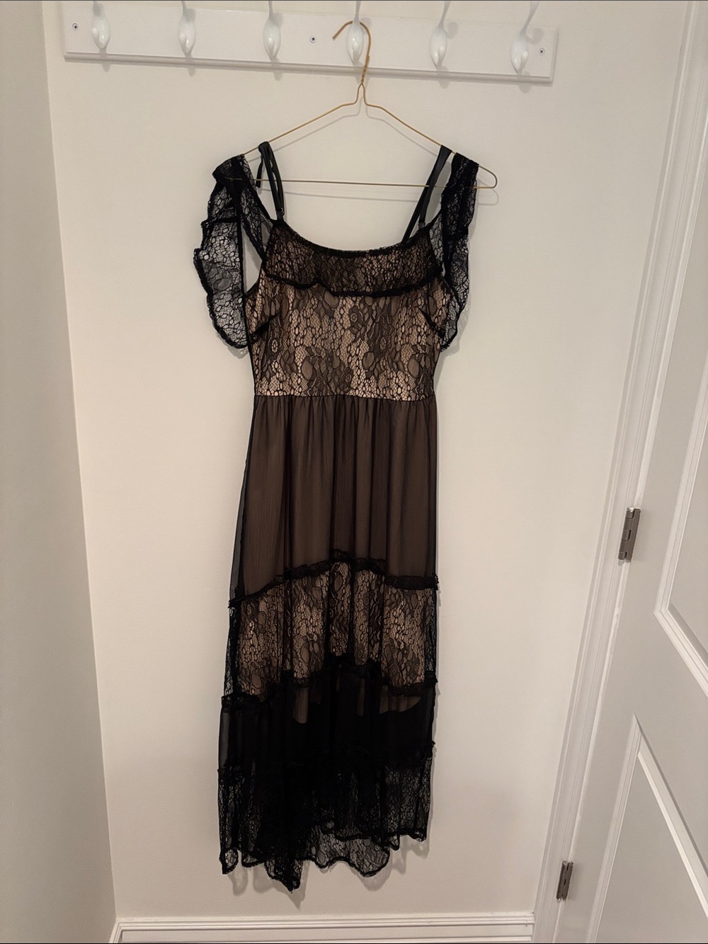 ASOS Black Lace Midi Dress